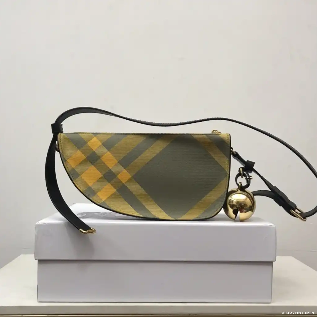 Official First Bag Ru Sling Bag-26*5.5*13.5cm Mini BURBERRY Shield 0611